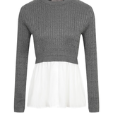Two Tone Sweater Top