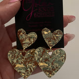 Hammered Hearts Earrings