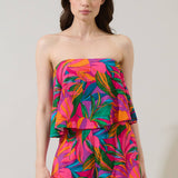 Beal Floral Strapless Romper