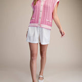 Pink Vest Sweater