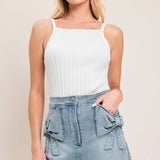 Light Denim Bow Skirt