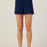 Navy High Waisted Shorts