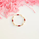 Maroon and Pearl Bracelet