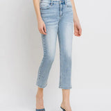 High Rise Crop Straight Jean