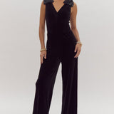 Velvet Bow Jumpsuit