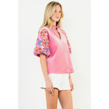 Embroidered Velvet Top