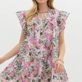 Tropical Breeze Ruffle Dress