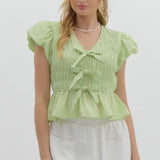 Bow Peplum Top