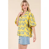 Paisley Puff Embroidered Blouse
