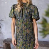 Pleated Floral Dress