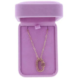 Crystal Carabiner Necklace