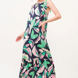 Botanical Printed Halter neck Dress