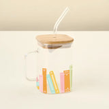 Square Glass Cup Book Stack