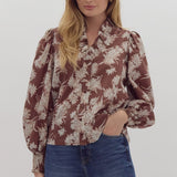 Floral Button Down Blouse