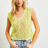 Key Lime Sweater Crop Top