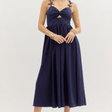 Twist Front Midi Dress