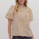 Crochet Lace Button Down