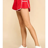 Athletic Side Pleated Shorts