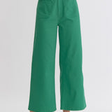 Green High Waist Wide Leg Pant