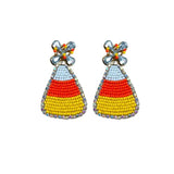 Candy Corn Beaded Earrings