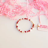 Maroon & White Game Day Bracelet