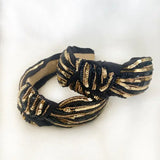 Gold and Black Sequin Headband