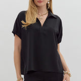 Split Collar Top
