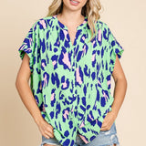 Green Leopard Top