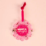 Glitter Round Frame Ornament