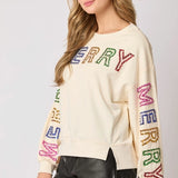 Merry Rhinestone Sweater