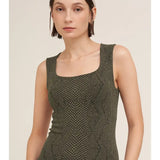 Snake Skin Square Neck Tank