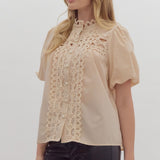 Crochet Lace Button Down