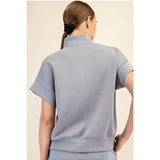 Modal Gray Quarter-Zip Top