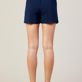 Navy High Waisted Shorts