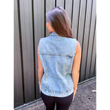 Sleeveless Denim Vest