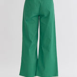 Green High Waist Wide Leg Pant