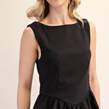 Boatneck Peplum Top