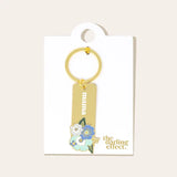 Gold Floral Mama Keychain