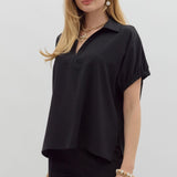 Split Collar Top