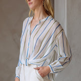 Breezy Striped Surplus Top