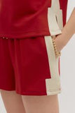 Contrast Accent Pull On Short