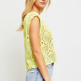 Key Lime Sweater Crop Top