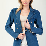 Pearl Denim Blazer