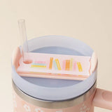 Tumbler Lid Tag- Books Stack