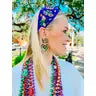 Mardi Gras Heart Earrings