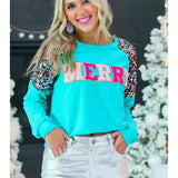 Merry Sequin Sleeves Top