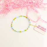 Lime Green And Blue Sprinkle Bracelet