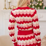 Ric Rac Sweater And Midi Skirt Set