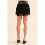 Tiered Fringe Skort