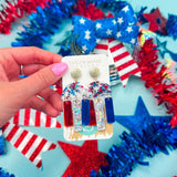 Patriotic Melody Drop Earrings